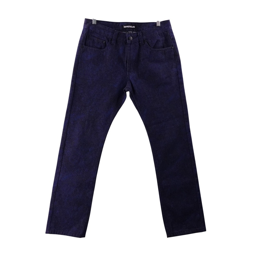 Imperious Men's Dark Wash Printed Denim Jeans Size 32x32‎ Y2K